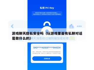 游戏聊天隐私安全吗（玩游戏里面有私聊对话是做什么的）
