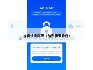 加密信息聊天（加密聊天软件）
