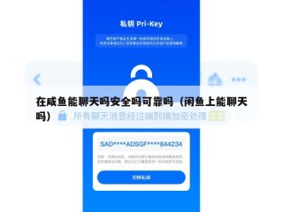 在咸鱼能聊天吗安全吗可靠吗（闲鱼上能聊天吗）