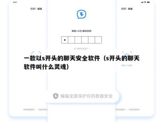 一款以s开头的聊天安全软件（s开头的聊天软件叫什么灵魂）