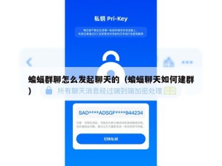 蝙蝠群聊怎么发起聊天的（蝙蝠聊天如何建群）