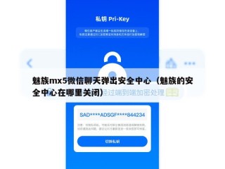 魅族mx5微信聊天弹出安全中心（魅族的安全中心在哪里关闭）