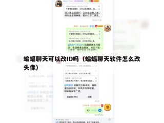 蝙蝠聊天可以改ID吗（蝙蝠聊天软件怎么改头像）