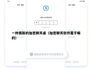 一种很新的加密聊天桌（加密聊天软件是干嘛的）