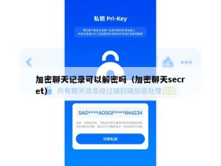 加密聊天记录可以解密吗（加密聊天secret）