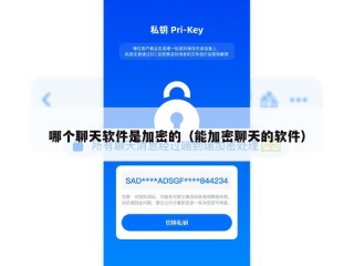 哪个聊天软件是加密的（能加密聊天的软件）