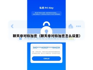 聊天非对称加密（聊天非对称加密怎么设置）