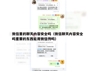 微信里的聊天内容安全吗（微信聊天内容安全吗重要的东西能用微信传吗）