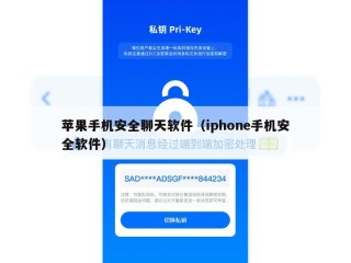 苹果手机安全聊天软件（iphone手机安全软件）