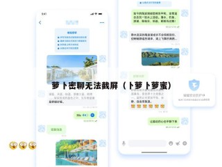 萝卜密聊无法截屏（卜萝卜萝蜜）