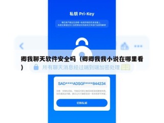 卿我聊天软件安全吗（卿卿我我小说在哪里看）