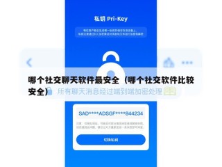 哪个社交聊天软件最安全（哪个社交软件比较安全）