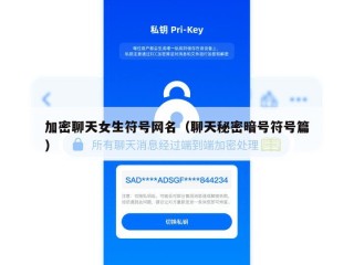 加密聊天女生符号网名（聊天秘密暗号符号篇）