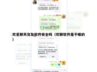 欢觅聊天交友软件安全吗（欢聊软件是干嘛的）