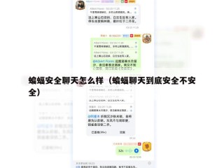 蝙蝠安全聊天怎么样（蝙蝠聊天到底安全不安全）