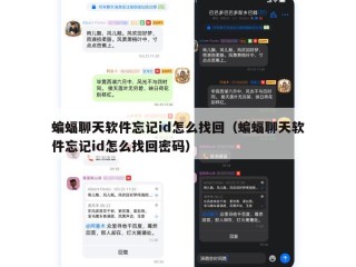 蝙蝠聊天软件忘记id怎么找回（蝙蝠聊天软件忘记id怎么找回密码）