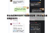 安全加密聊天软件下载图标在哪（安全加密通讯聊天软件）