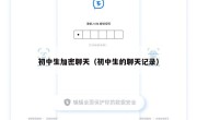 初中生加密聊天（初中生的聊天记录）