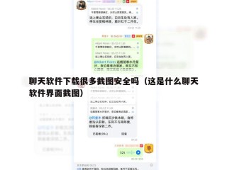 聊天软件下载很多截图安全吗（这是什么聊天软件界面截图）