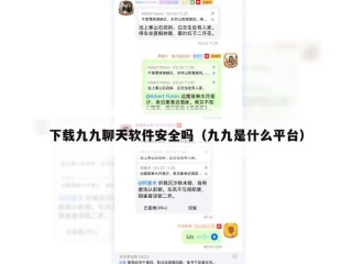 下载九九聊天软件安全吗（九九是什么平台）