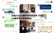 注册enigma聊天软件安全吗（enigma聊天软件客服电话）