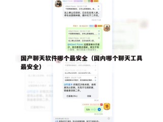 国产聊天软件哪个最安全（国内哪个聊天工具最安全）
