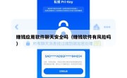 赚钱应用软件聊天安全吗（赚钱软件有风险吗）