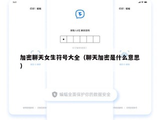 加密聊天女生符号大全（聊天加密是什么意思）