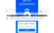 什么是安全群聊天软件啊（最安全的群聊软件）