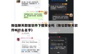 微信聊天假冒软件下载安全吗（微信假聊天软件叫什么名字）