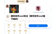 聊天软件soul安全（聊天软件soul是干嘛的）