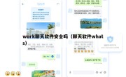 work聊天软件安全吗（聊天软件whats）