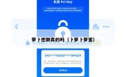 萝卜密聊真的吗（卜萝卜萝蜜）