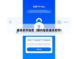 通讯软件加密（国内加密通讯软件）