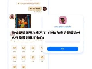 微信视频聊天加密不了（微信加密后视频为什么还能看到谁打来的）