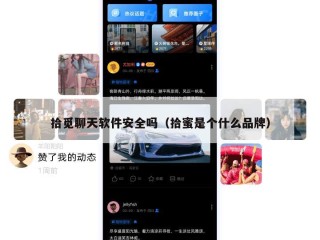 拾觅聊天软件安全吗（拾蜜是个什么品牌）