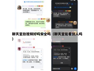 聊天室放视频好吗安全吗（聊天室能看到人吗）