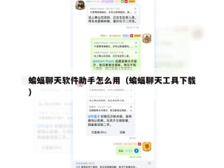 蝙蝠聊天软件助手怎么用（蝙蝠聊天工具下载）
