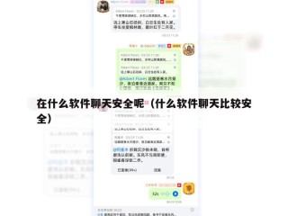 在什么软件聊天安全呢（什么软件聊天比较安全）