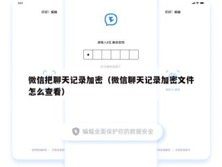 微信把聊天记录加密（微信聊天记录加密文件怎么查看）