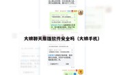 大娘聊天原版软件安全吗（大娘手机）