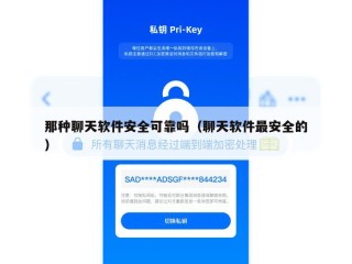 那种聊天软件安全可靠吗（聊天软件最安全的）