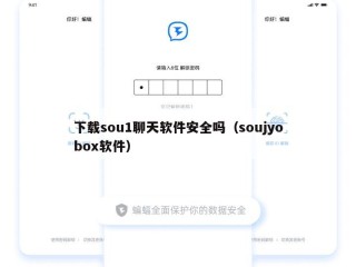 下载sou1聊天软件安全吗（soujyobox软件）