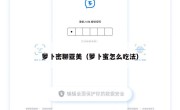 萝卜密聊亚美（萝卜蜜怎么吃法）