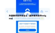外国聊天软件安全么（国外聊天软件enigma）