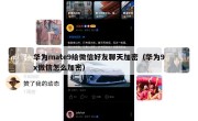 华为mate9给微信好友聊天加密（华为9x微信怎么加密）