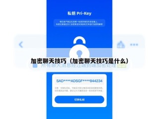 加密聊天技巧（加密聊天技巧是什么）