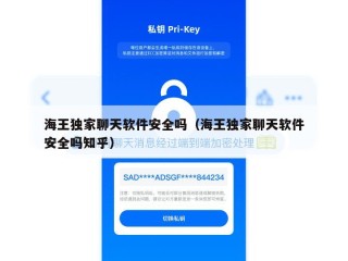 海王独家聊天软件安全吗（海王独家聊天软件安全吗知乎）