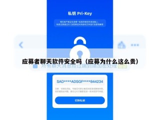 应募者聊天软件安全吗（应募为什么这么贵）