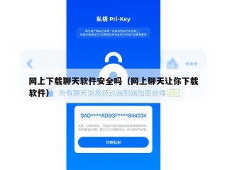 网上下载聊天软件安全吗（网上聊天让你下载软件）